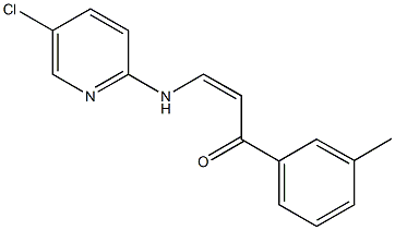 3-[(5-chloro-2-pyridinyl)amino]-1-(3-methylphenyl)-2-propen-1-one 结构式