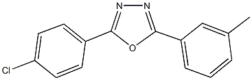 2-(4-chlorophenyl)-5-(3-methylphenyl)-1,3,4-oxadiazole 结构式
