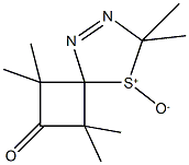 1,1,3,3,7,7-hexamethyl-8-thia-5,6-diazaspiro[3.4]oct-5-en-2-one8-oxide Struktur