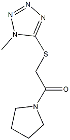 1-methyl-1H-tetraazol-5-yl 2-oxo-2-(1-pyrrolidinyl)ethyl sulfide Structure