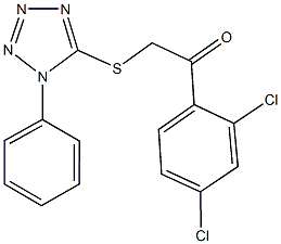 1-(2,4-dichlorophenyl)-2-[(1-phenyl-1H-tetraazol-5-yl)sulfanyl]ethanone,392721-03-8,结构式