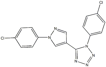 1-(4-chlorophenyl)-5-[1-(4-chlorophenyl)-1H-pyrazol-4-yl]-1H-tetraazole Structure