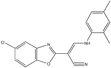 2-(5-chloro-1,3-benzoxazol-2-yl)-3-(2,4-dimethylanilino)acrylonitrile,392732-56-8,结构式