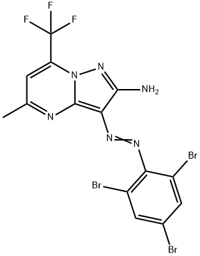 5-methyl-3-[(2,4,6-tribromophenyl)diazenyl]-7-(trifluoromethyl)pyrazolo[1,5-a]pyrimidin-2-ylamine Structure