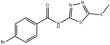 4-bromo-N-[5-(methylsulfanyl)-1,3,4-thiadiazol-2-yl]benzamide Structure