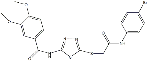 393571-19-2 N-(5-{[2-(4-bromoanilino)-2-oxoethyl]sulfanyl}-1,3,4-thiadiazol-2-yl)-3,4-dimethoxybenzamide