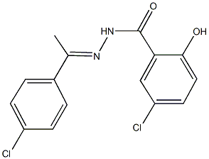 5-chloro-N'-[1-(4-chlorophenyl)ethylidene]-2-hydroxybenzohydrazide,394672-09-4,结构式