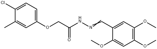 2-(4-chloro-3-methylphenoxy)-N'-(2,4,5-trimethoxybenzylidene)acetohydrazide Structure