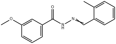 3-methoxy-N'-(2-methylbenzylidene)benzohydrazide Structure