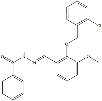 394702-38-6 N'-{2-[(2-chlorobenzyl)oxy]-3-methoxybenzylidene}benzohydrazide