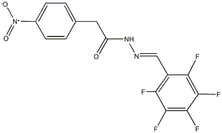 2-{4-nitrophenyl}-N'-(2,3,4,5,6-pentafluorobenzylidene)acetohydrazide 结构式