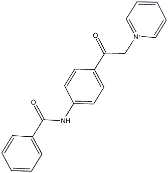 1-{2-[4-(benzoylamino)phenyl]-2-oxoethyl}pyridinium 结构式