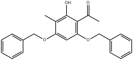 1-[4,6-bis(benzyloxy)-2-hydroxy-3-methylphenyl]ethanone Struktur