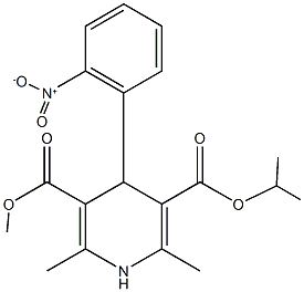 3-isopropyl 5-methyl 4-{2-nitrophenyl}-2,6-dimethyl-1,4-dihydro-3,5-pyridinedicarboxylate Structure