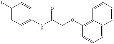 N-(4-iodophenyl)-2-(1-naphthyloxy)acetamide,397280-81-8,结构式