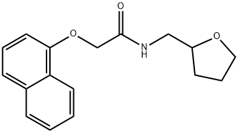 2-(1-naphthyloxy)-N-(tetrahydro-2-furanylmethyl)acetamide Struktur