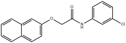 N-(3-chlorophenyl)-2-(2-naphthyloxy)acetamide 化学構造式