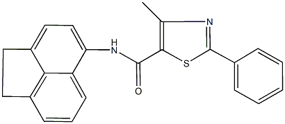 N-(1,2-dihydroacenaphthylen-5-yl)-4-methyl-2-phenyl-1,3-thiazole-5-carboxamide Structure