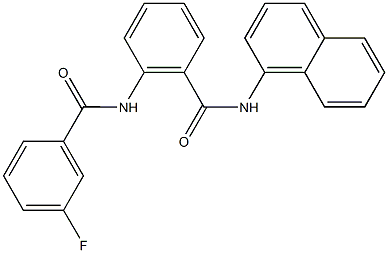 2-[(3-fluorobenzoyl)amino]-N-(1-naphthyl)benzamide 化学構造式