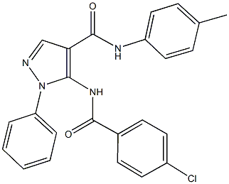 5-[(4-chlorobenzoyl)amino]-N-(4-methylphenyl)-1-phenyl-1H-pyrazole-4-carboxamide|