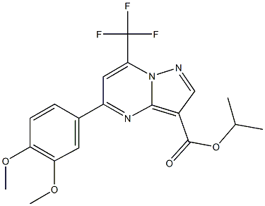 isopropyl 5-(3,4-dimethoxyphenyl)-7-(trifluoromethyl)pyrazolo[1,5-a]pyrimidine-3-carboxylate Structure