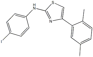 N-[4-(2,5-dimethylphenyl)-1,3-thiazol-2-yl]-N-(4-iodophenyl)amine Structure