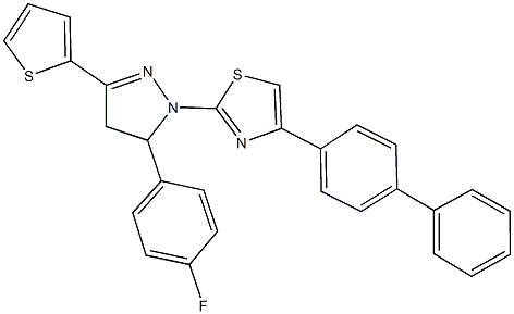 398471-20-0 4-[1,1'-biphenyl]-4-yl-2-[5-(4-fluorophenyl)-3-(2-thienyl)-4,5-dihydro-1H-pyrazol-1-yl]-1,3-thiazole