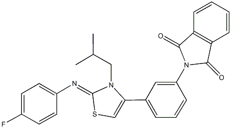 2-(3-{2-[(4-fluorophenyl)imino]-3-isobutyl-2,3-dihydro-1,3-thiazol-4-yl}phenyl)-1H-isoindole-1,3(2H)-dione|