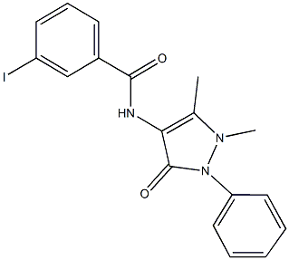 N-(1,5-dimethyl-3-oxo-2-phenyl-2,3-dihydro-1H-pyrazol-4-yl)-3-iodobenzamide Structure