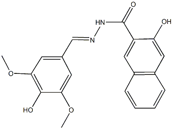 3-hydroxy-N'-(4-hydroxy-3,5-dimethoxybenzylidene)-2-naphthohydrazide 化学構造式