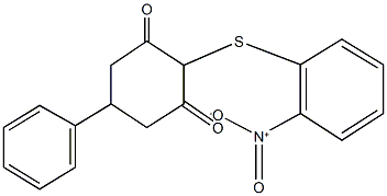 2-({2-nitrophenyl}sulfanyl)-5-phenyl-1,3-cyclohexanedione Structure