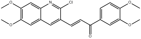 3-(2-chloro-6,7-dimethoxy-3-quinolinyl)-1-(3,4-dimethoxyphenyl)-2-propen-1-one,399040-49-4,结构式