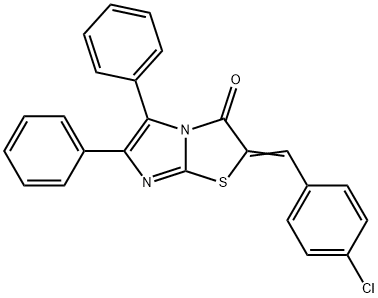 2-(4-chlorobenzylidene)-5,6-diphenylimidazo[2,1-b][1,3]thiazol-3(2H)-one,39908-50-4,结构式