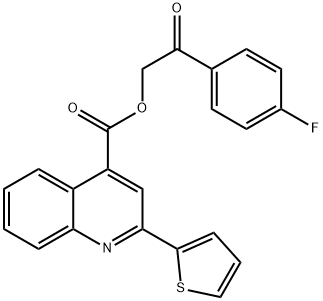 2-(4-fluorophenyl)-2-oxoethyl 2-(2-thienyl)-4-quinolinecarboxylate Struktur