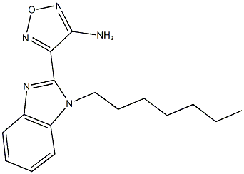 4-(1-heptyl-1H-benzimidazol-2-yl)-1,2,5-oxadiazol-3-ylamine,400066-15-1,结构式