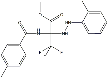 methyl 3,3,3-trifluoro-2-[(4-methylbenzoyl)amino]-2-[2-(2-methylphenyl)hydrazino]propanoate 化学構造式