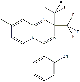 4-(2-chlorophenyl)-8-methyl-2,2-bis(trifluoromethyl)-2H-pyrido[1,2-a][1,3,5]triazine Structure