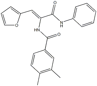 N-[1-(anilinocarbonyl)-2-(2-furyl)vinyl]-3,4-dimethylbenzamide Structure