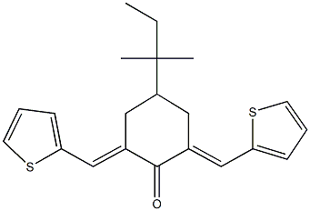 4-tert-pentyl-2,6-bis(2-thienylmethylene)cyclohexanone,400069-78-5,结构式