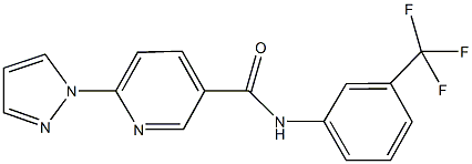 6-(1H-pyrazol-1-yl)-N-[3-(trifluoromethyl)phenyl]nicotinamide Structure