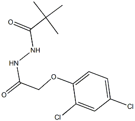 N'-[(2,4-dichlorophenoxy)acetyl]-2,2-dimethylpropanohydrazide 化学構造式