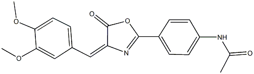 N-{4-[4-(3,4-dimethoxybenzylidene)-5-oxo-4,5-dihydro-1,3-oxazol-2-yl]phenyl}acetamide Structure