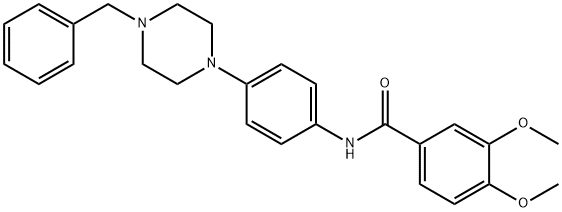 N-[4-(4-benzyl-1-piperazinyl)phenyl]-3,4-dimethoxybenzamide Struktur