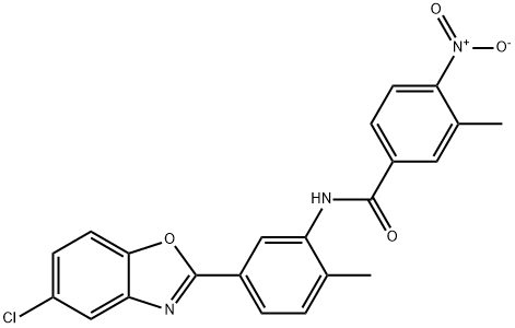 N-[5-(5-chloro-1,3-benzoxazol-2-yl)-2-methylphenyl]-4-nitro-3-methylbenzamide Structure