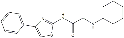 2-(cyclohexylamino)-N-(4-phenyl-1,3-thiazol-2-yl)acetamide Structure