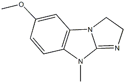 6-methoxy-9-methyl-2,9-dihydro-3H-imidazo[1,2-a]benzimidazole Struktur