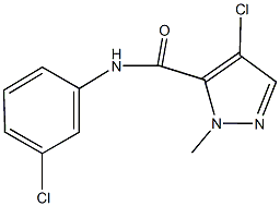 4-chloro-N-(3-chlorophenyl)-1-methyl-1H-pyrazole-5-carboxamide Structure