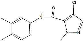 4-chloro-N-(3,4-dimethylphenyl)-1-methyl-1H-pyrazole-5-carboxamide Structure