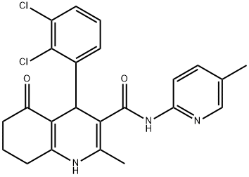 4-(2,3-dichlorophenyl)-2-methyl-N-(5-methylpyridin-2-yl)-5-oxo-1,4,5,6,7,8-hexahydroquinoline-3-carboxamide Structure