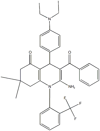 400849-21-0 2-amino-3-benzoyl-4-[4-(diethylamino)phenyl]-7,7-dimethyl-1-[2-(trifluoromethyl)phenyl]-4,6,7,8-tetrahydro-5(1H)-quinolinone